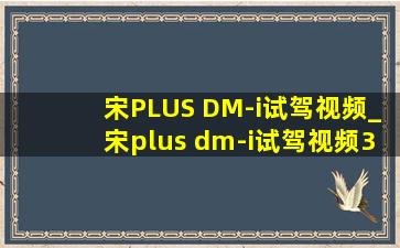 宋PLUS DM-i试驾视频_宋plus dm-i试驾视频38号